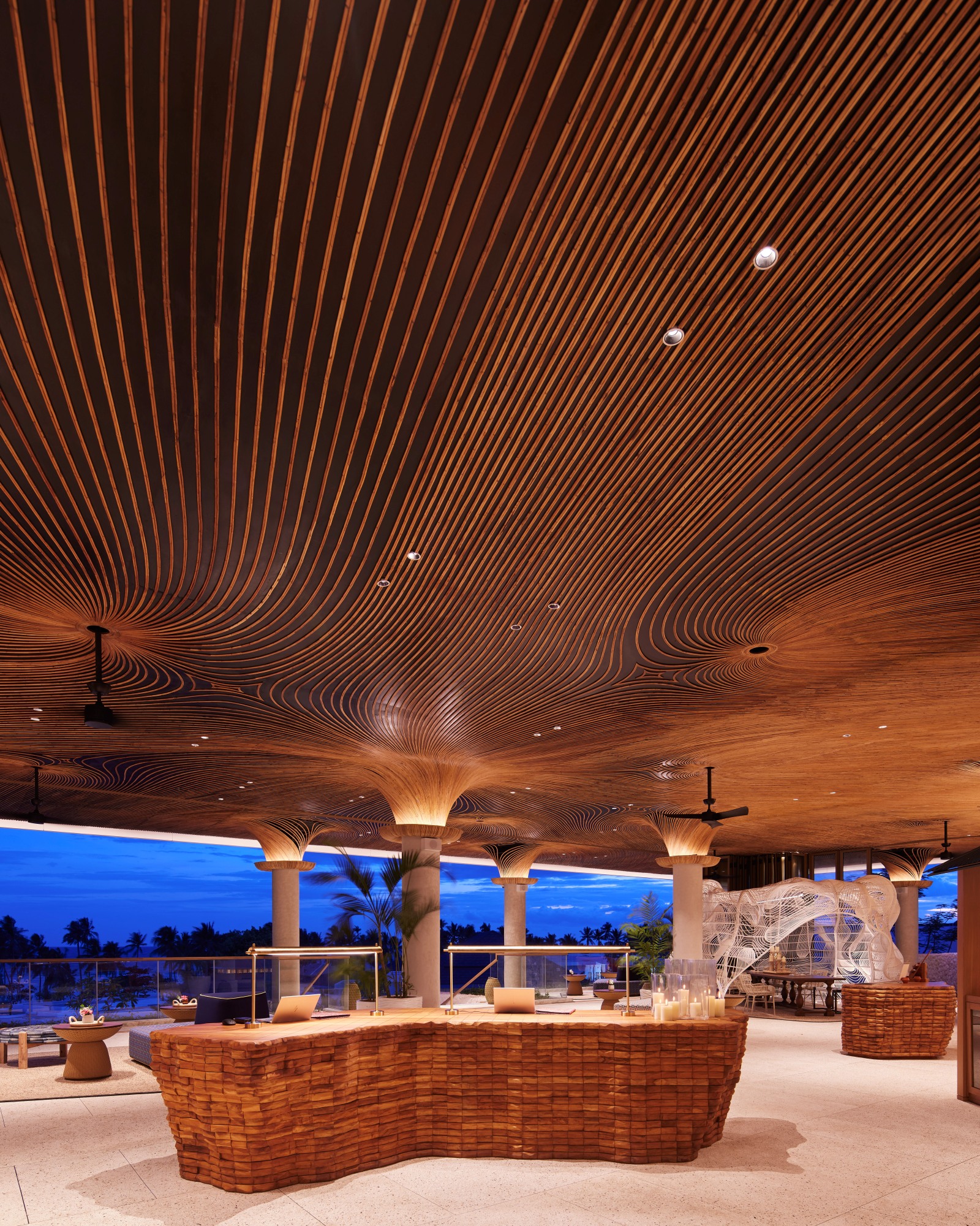 Ata Rattan Building Inspiration enter projects asia weaves rattan architecture into south palm resorts ...