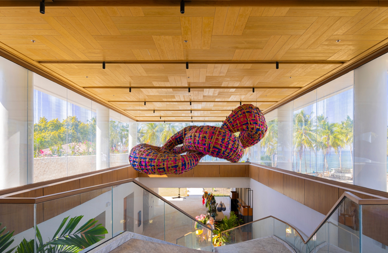 Ata Rattan Building Inspiration enter projects asia weaves rattan architecture into south palm resorts ...