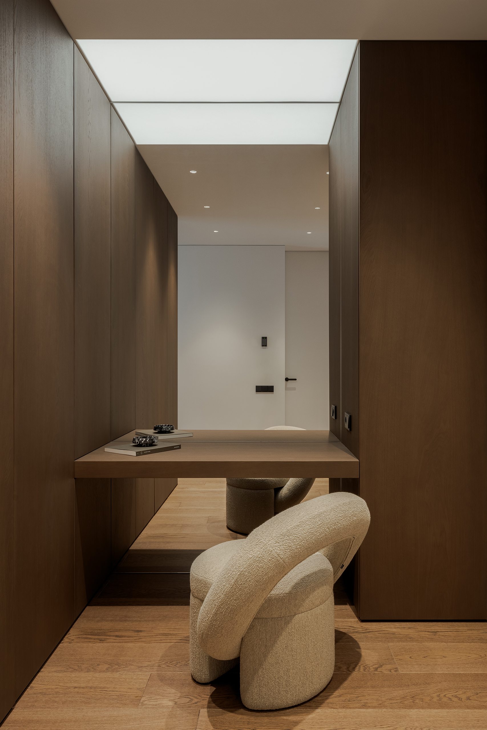 bezmirno architects turn complex commercial shell into serene family ...