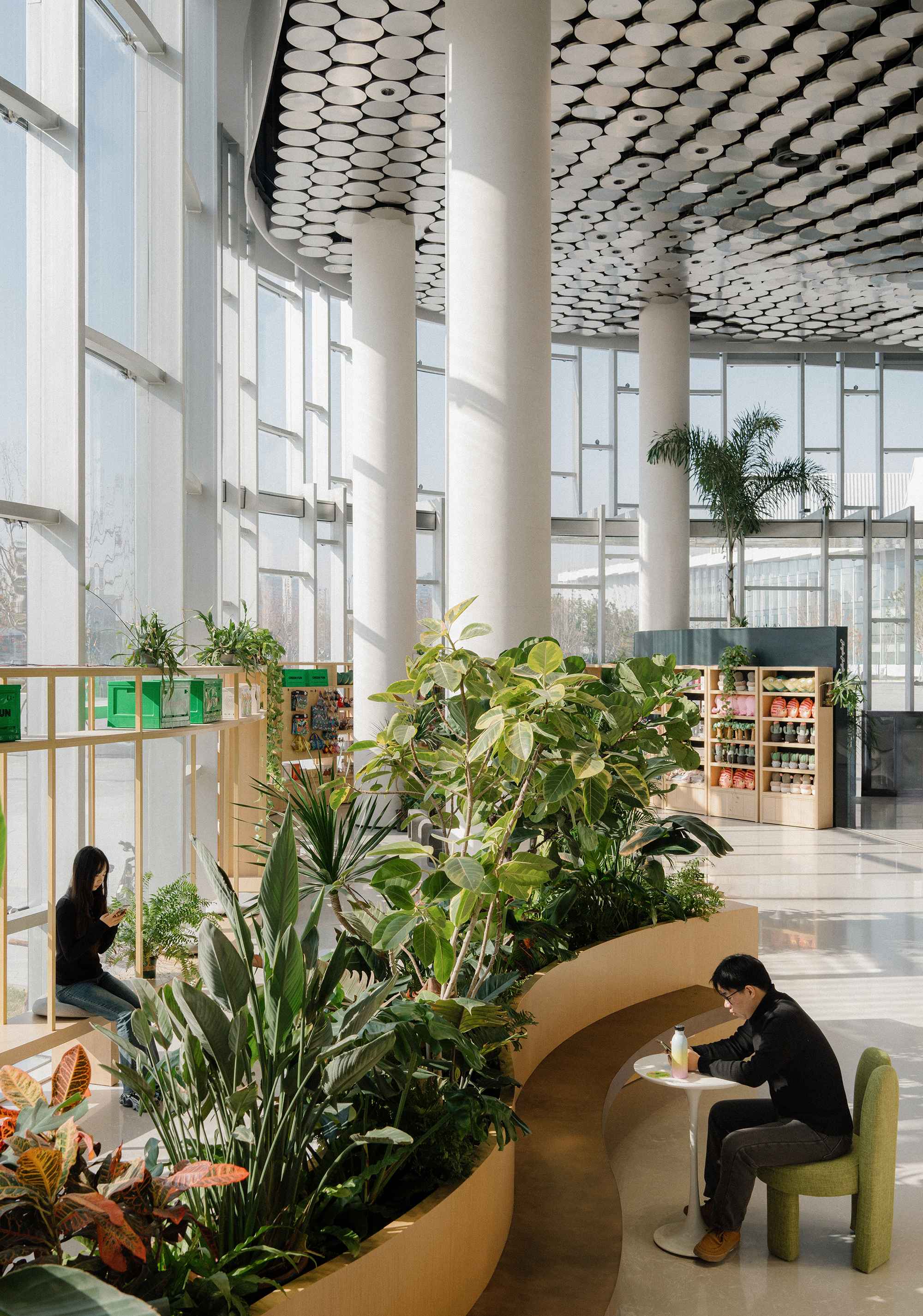 Tspace tspace turns shanghai coffee shop into a living greenhouse lounge | the ...
