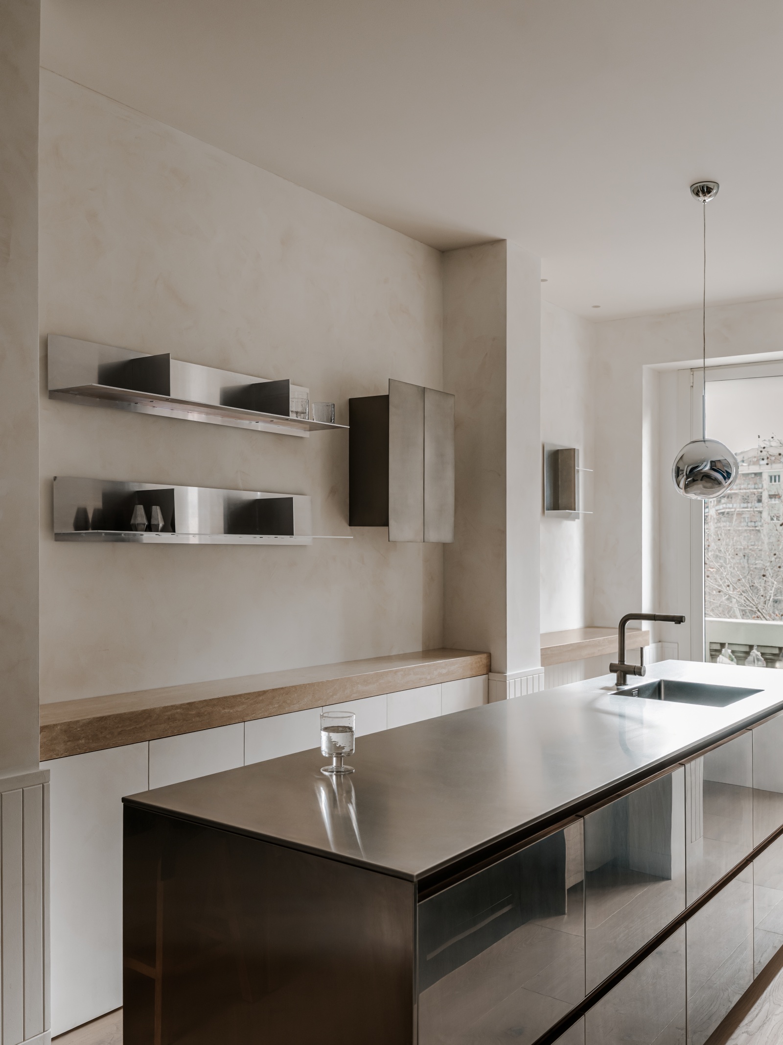 steel surfaces and mediterranean hues define renovated barcelona ...