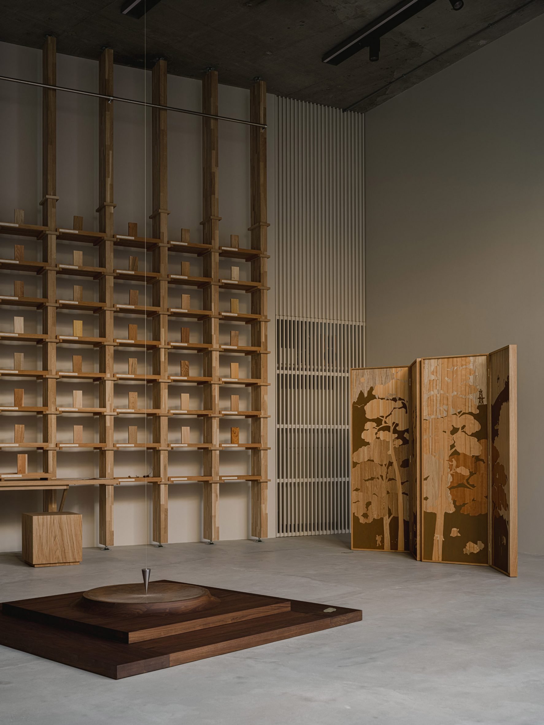 inside the boldly brutalist yet soft interior of karimoku research