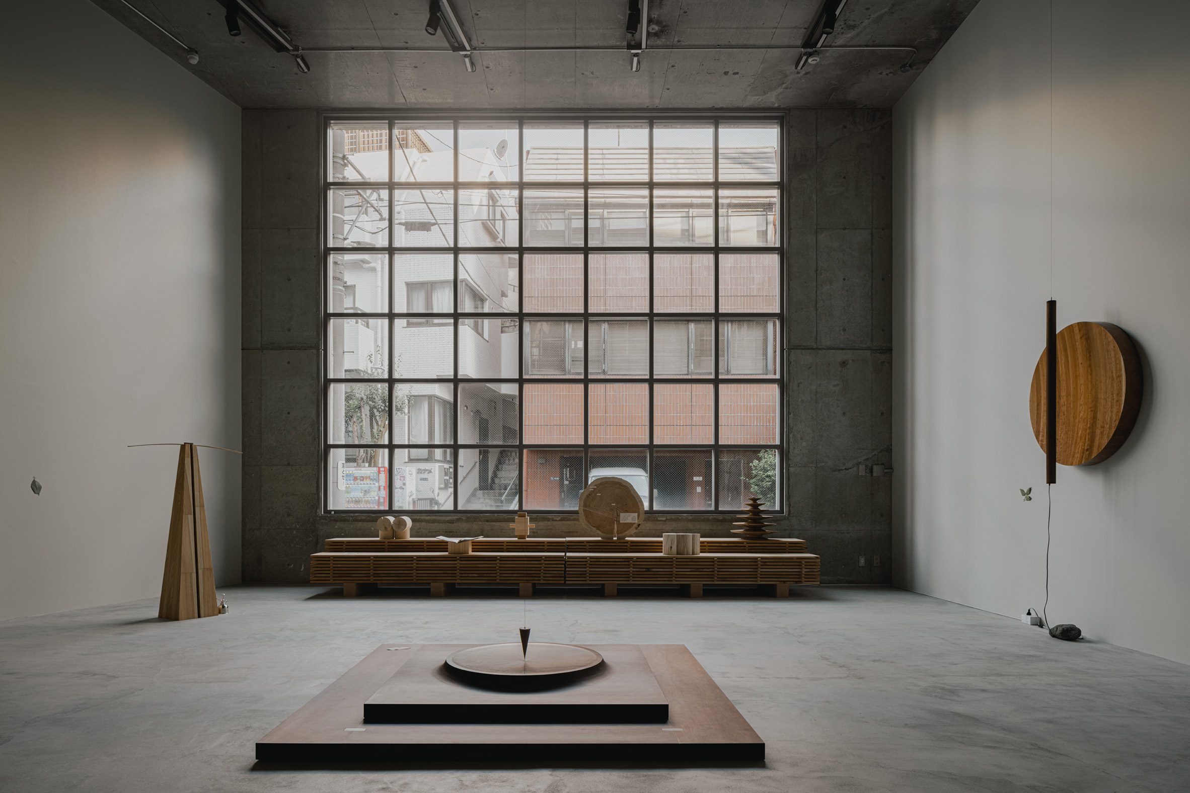inside the boldly brutalist yet soft interior of karimoku research