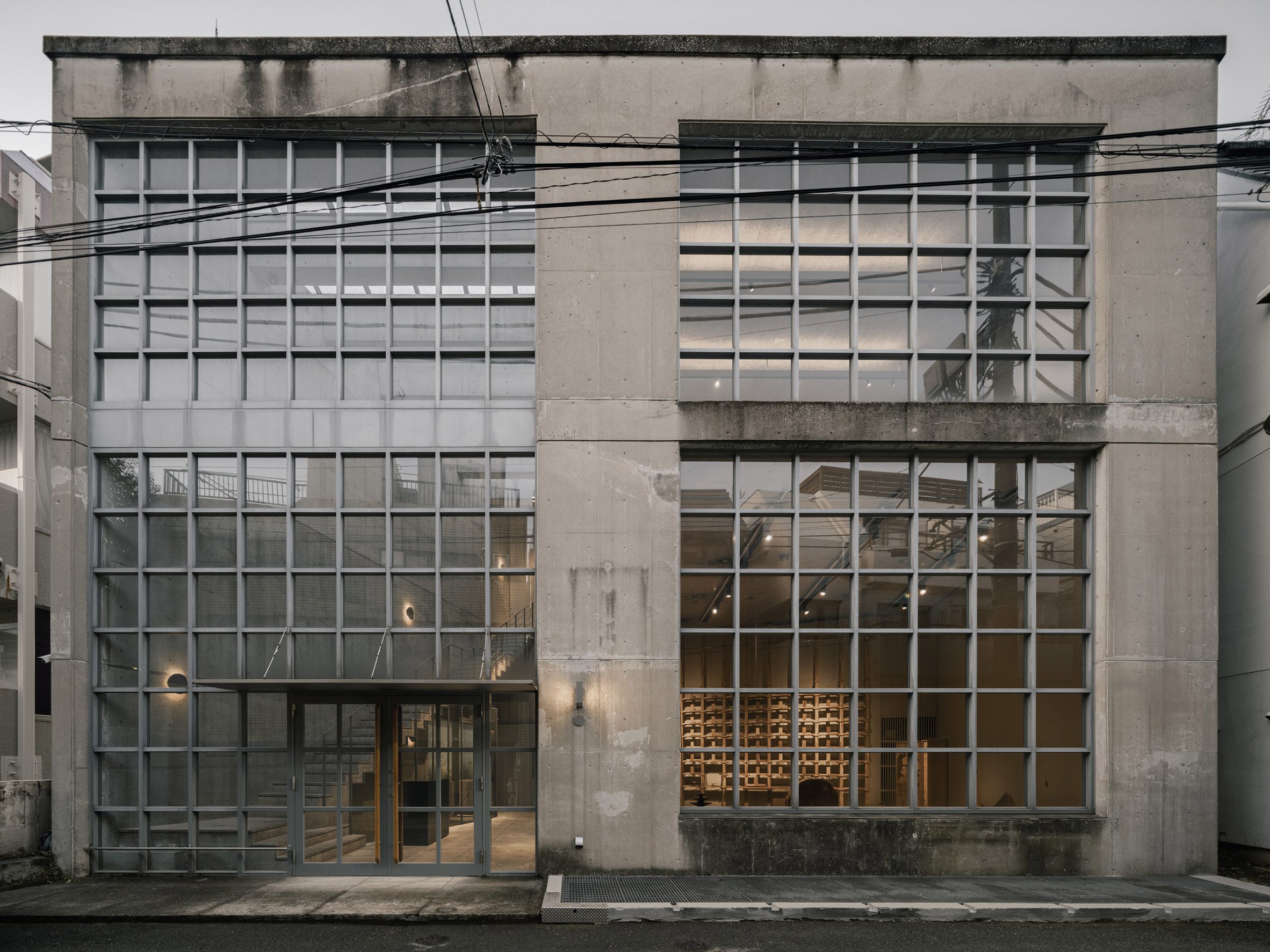 inside the boldly brutalist yet soft interior of karimoku research