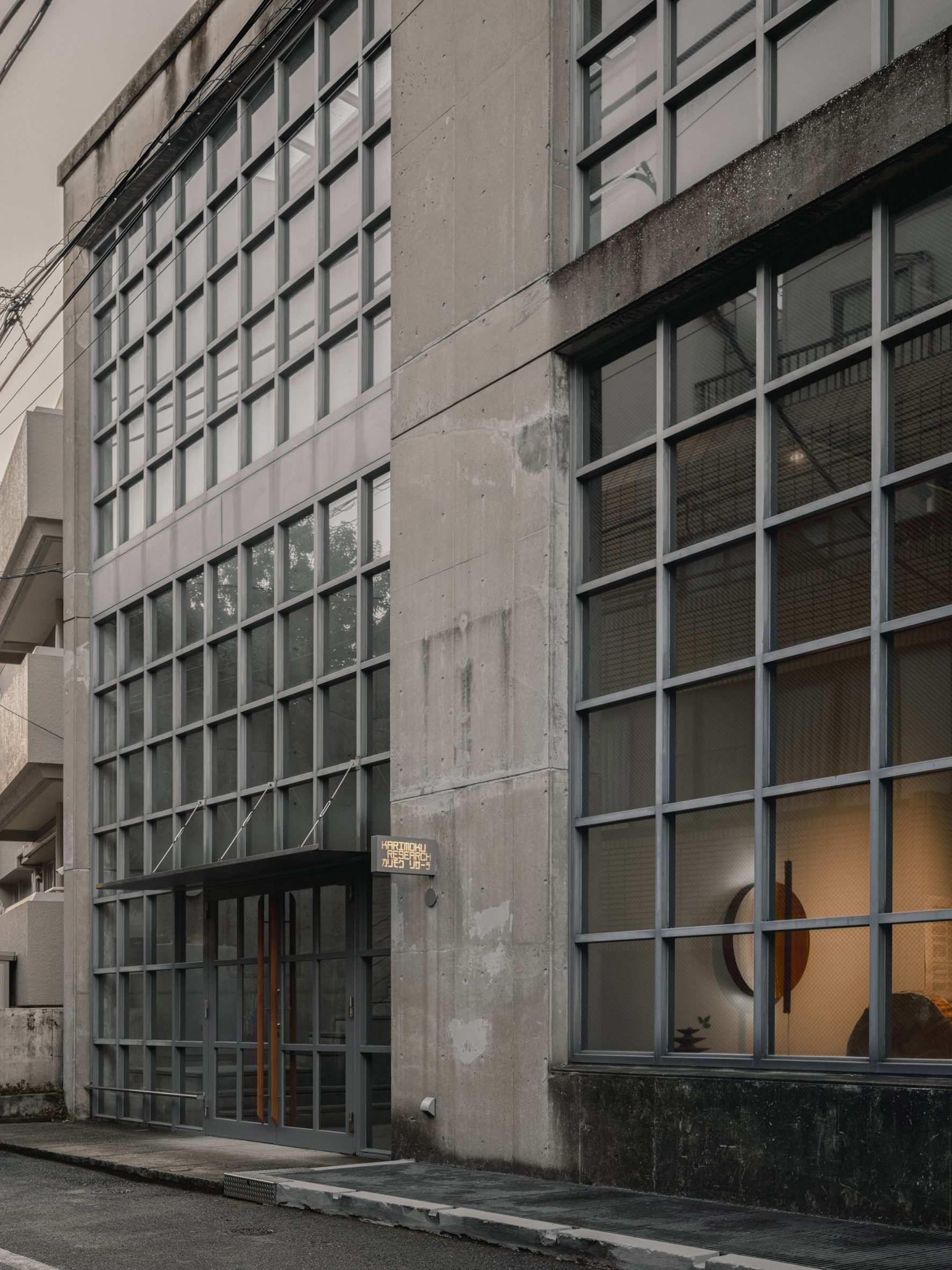 inside the boldly brutalist yet soft interior of karimoku research