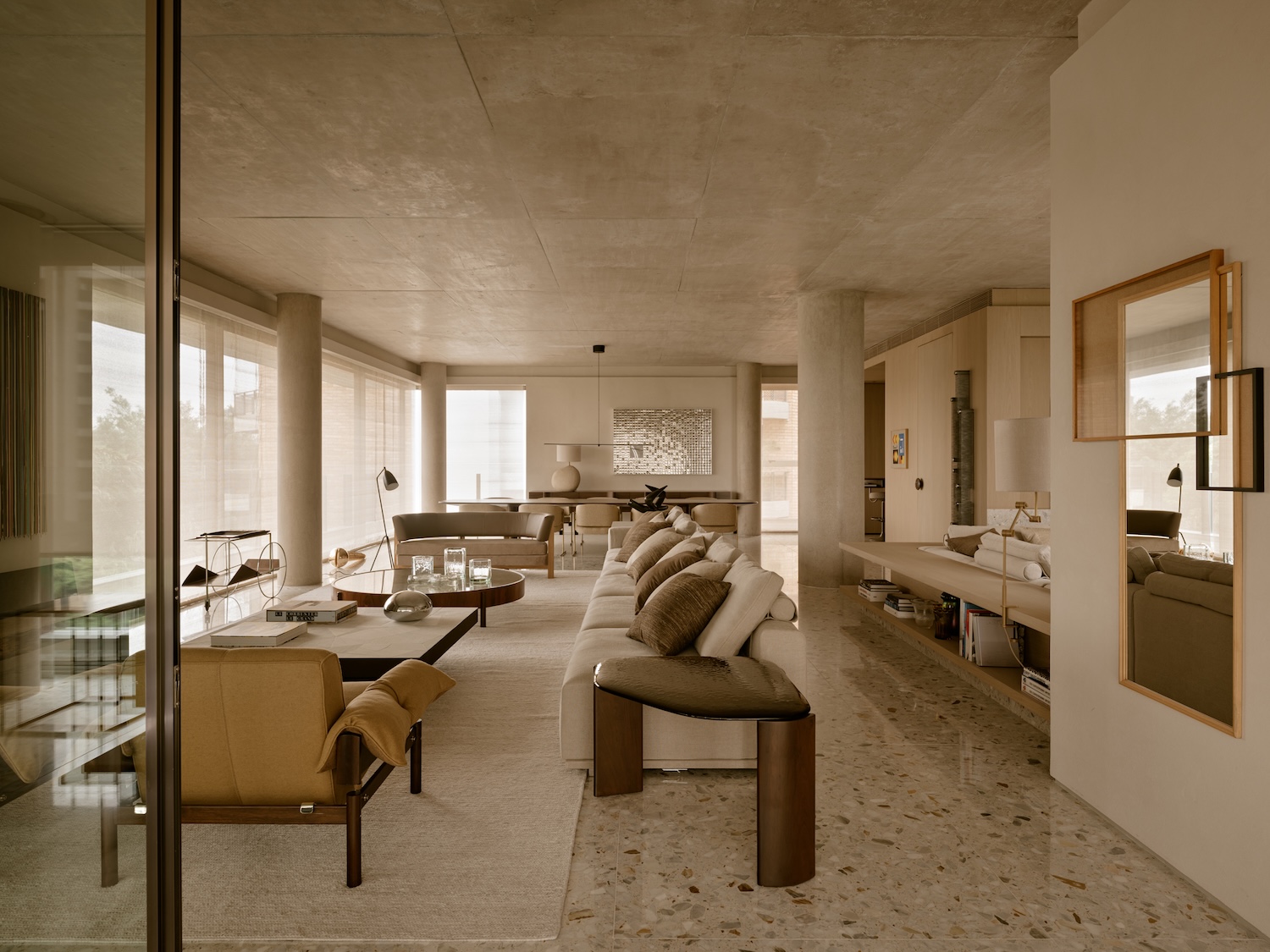 muted and earthy interiors for sete apartment in são paulo: project by ...